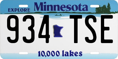 MN license plate 934TSE