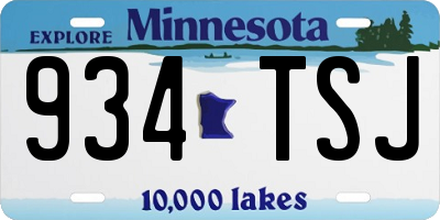 MN license plate 934TSJ