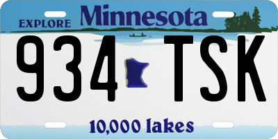 MN license plate 934TSK