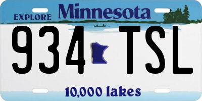 MN license plate 934TSL