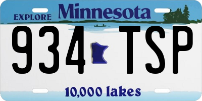 MN license plate 934TSP