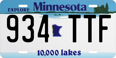 MN license plate 934TTF