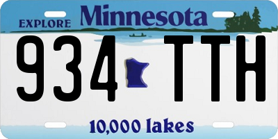 MN license plate 934TTH