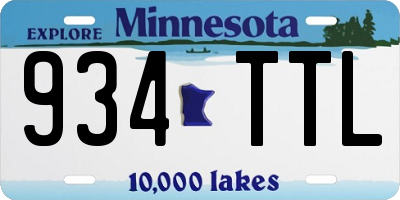 MN license plate 934TTL