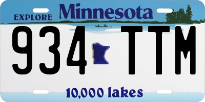 MN license plate 934TTM
