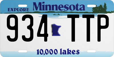 MN license plate 934TTP