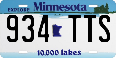 MN license plate 934TTS