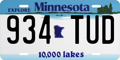 MN license plate 934TUD
