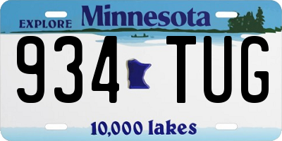 MN license plate 934TUG