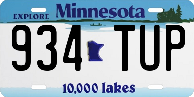 MN license plate 934TUP
