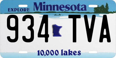 MN license plate 934TVA