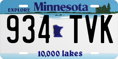 MN license plate 934TVK