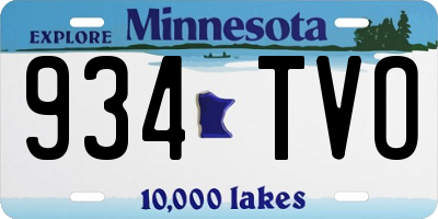 MN license plate 934TVO