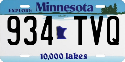 MN license plate 934TVQ