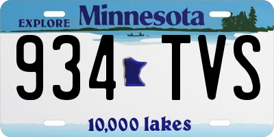 MN license plate 934TVS