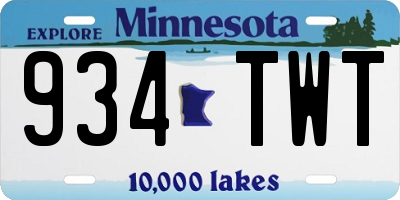 MN license plate 934TWT