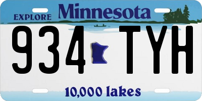 MN license plate 934TYH