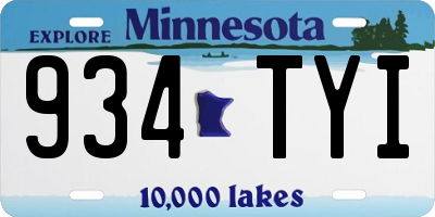 MN license plate 934TYI