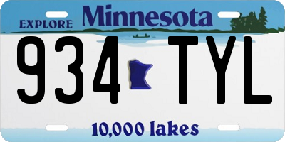 MN license plate 934TYL