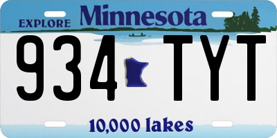 MN license plate 934TYT