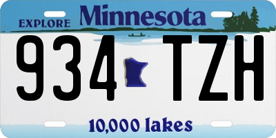 MN license plate 934TZH
