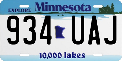 MN license plate 934UAJ