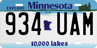 MN license plate 934UAM