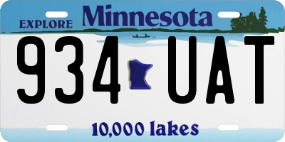 MN license plate 934UAT