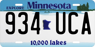MN license plate 934UCA