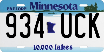 MN license plate 934UCK