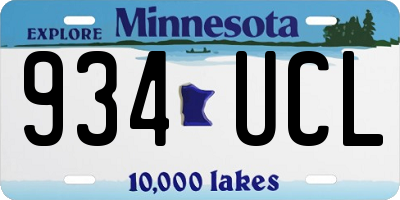 MN license plate 934UCL