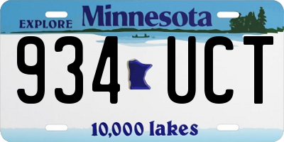 MN license plate 934UCT