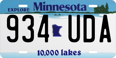 MN license plate 934UDA
