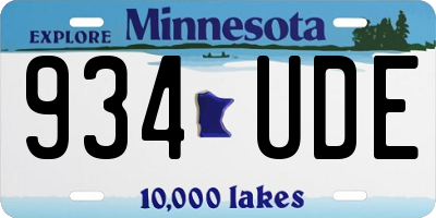 MN license plate 934UDE