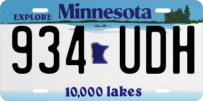 MN license plate 934UDH