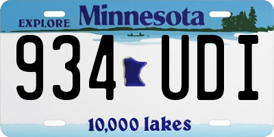 MN license plate 934UDI
