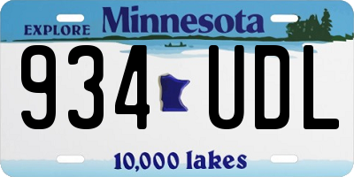 MN license plate 934UDL
