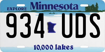 MN license plate 934UDS