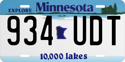 MN license plate 934UDT