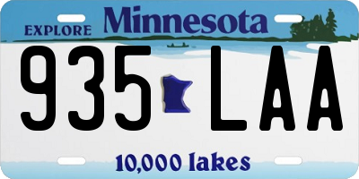 MN license plate 935LAA