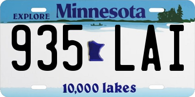 MN license plate 935LAI