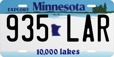 MN license plate 935LAR