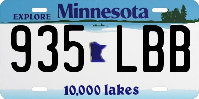 MN license plate 935LBB
