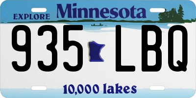 MN license plate 935LBQ