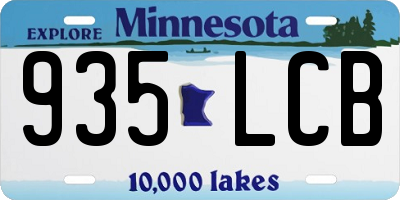 MN license plate 935LCB