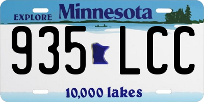 MN license plate 935LCC