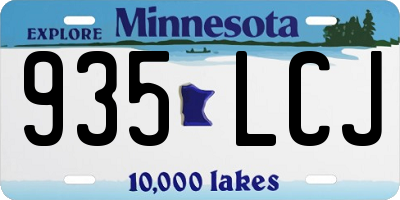 MN license plate 935LCJ