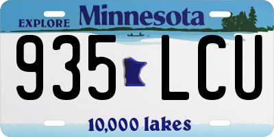 MN license plate 935LCU