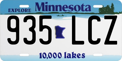 MN license plate 935LCZ