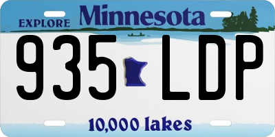 MN license plate 935LDP
